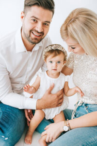 družinsko fotografiranje v studiu