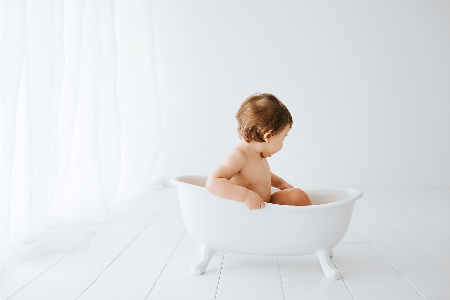 Fotografiranje malčka v banjici